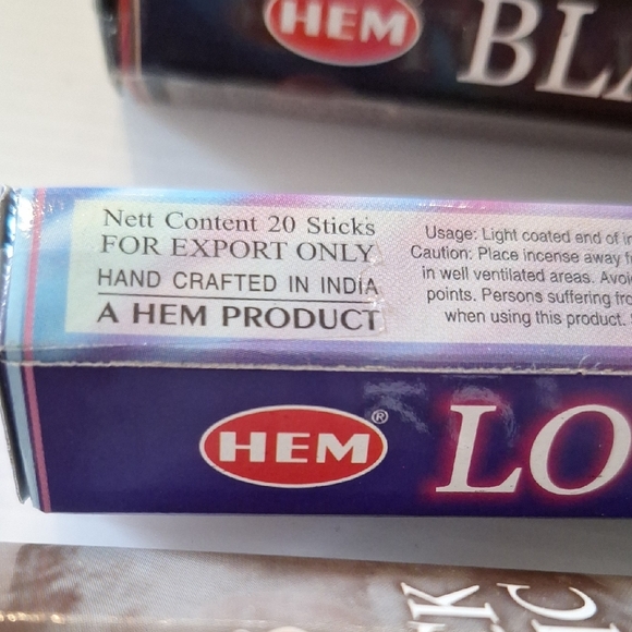 Hem Incense Sticks in Black Love, Love & Sex, and Black Magic - Picture 2 of 3